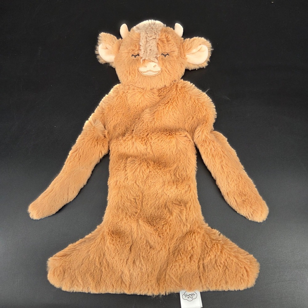 Slumberkins Yak Kin Snuggler Plush Brown Highland Cow Emotional Support Toy
